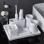 Golden Stroke Marble Bathroom Accessories Set